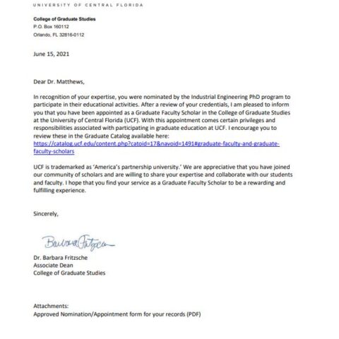 Graduate Faculty Scholar